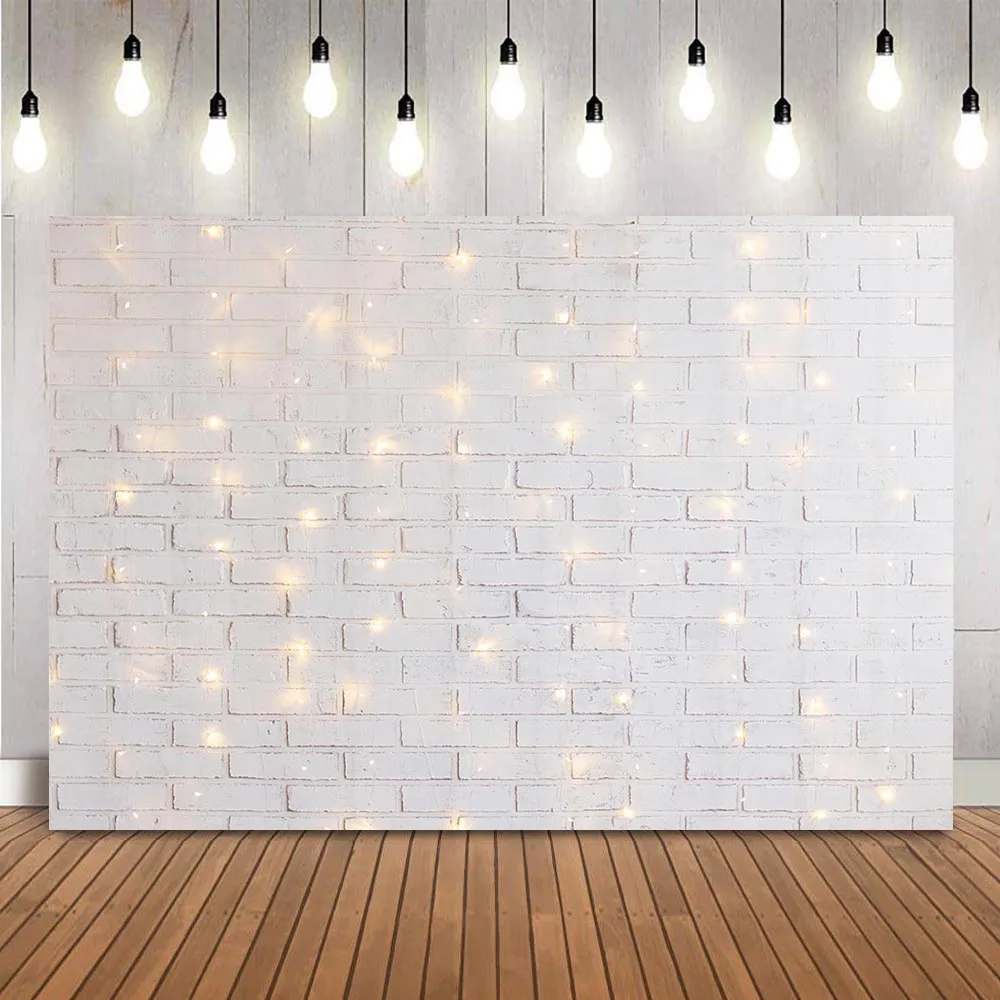 White Brick Wall Photography backdrop bridal shower wedding portrait photo booth backgrund kids photocall boda back drop