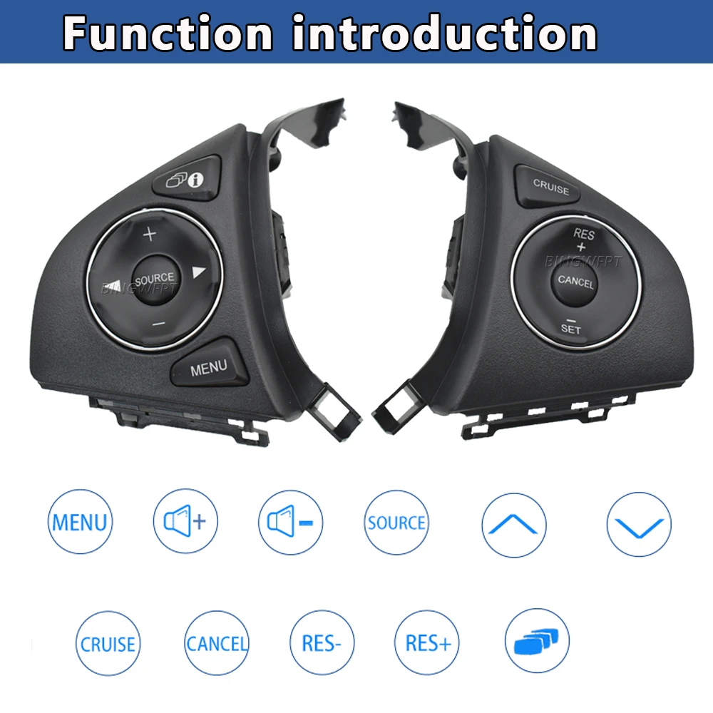 Buttons Switch For Honda Fit 2015-2018 CITY XRV HRV Audio Radio Remote Cruise Control Button Steering Wheel Control Car Styling