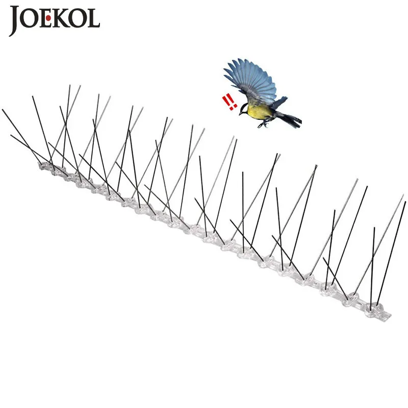 Stainless Steel Bird Spikes,Rodent Deterrent,Pigeons/Sparrows/Grackle Birds Stop Spikes,Stop Birds Nesting & Keep Birds Away