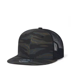 2024 new men and women summer jungle camouflage trucker hat adjustable outdoor tactical mesh military hat hip hop Snapback hat