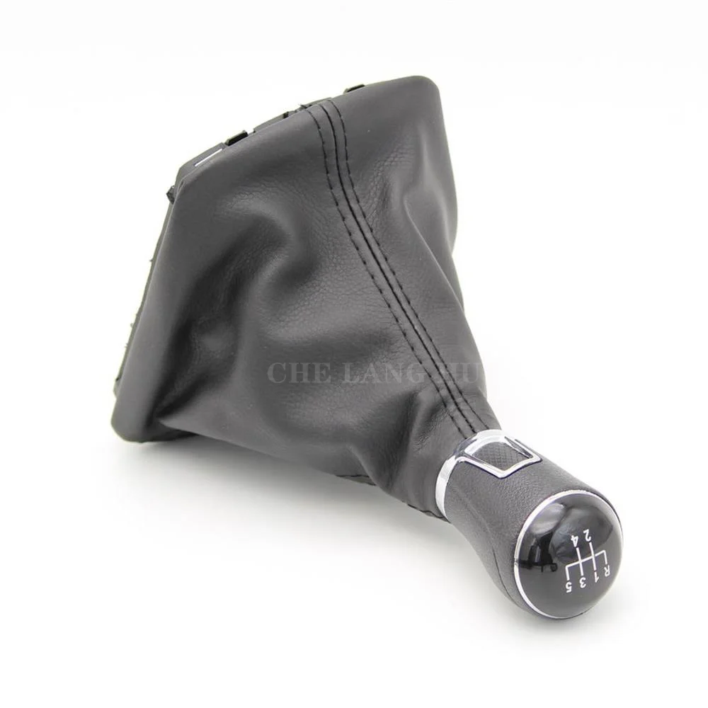 Picture 4: For Skoda Octavia A5 MK2 Sedan & Combi 2004 2005 2006 2007 2008 Car-styling 5 Speed Gear Stick shift knob Level leather Boot