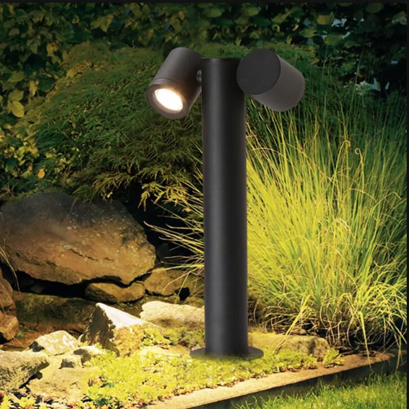 4PCS/Lot 9W 18W Adjustable LED Garden Lawn Lamp Simple Modern Aluminum Outdoor Aisle Courtyard Villa Landscape Pillar Lawn Lamp