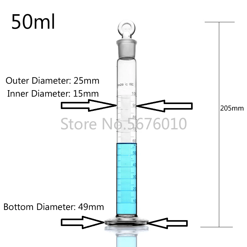 Imagem -04 - Conjunto Precisa de Vidro Cilindro de Medição Graduado com Tampa Química Equipamentos de Laboratório Proveta Graduada Peças