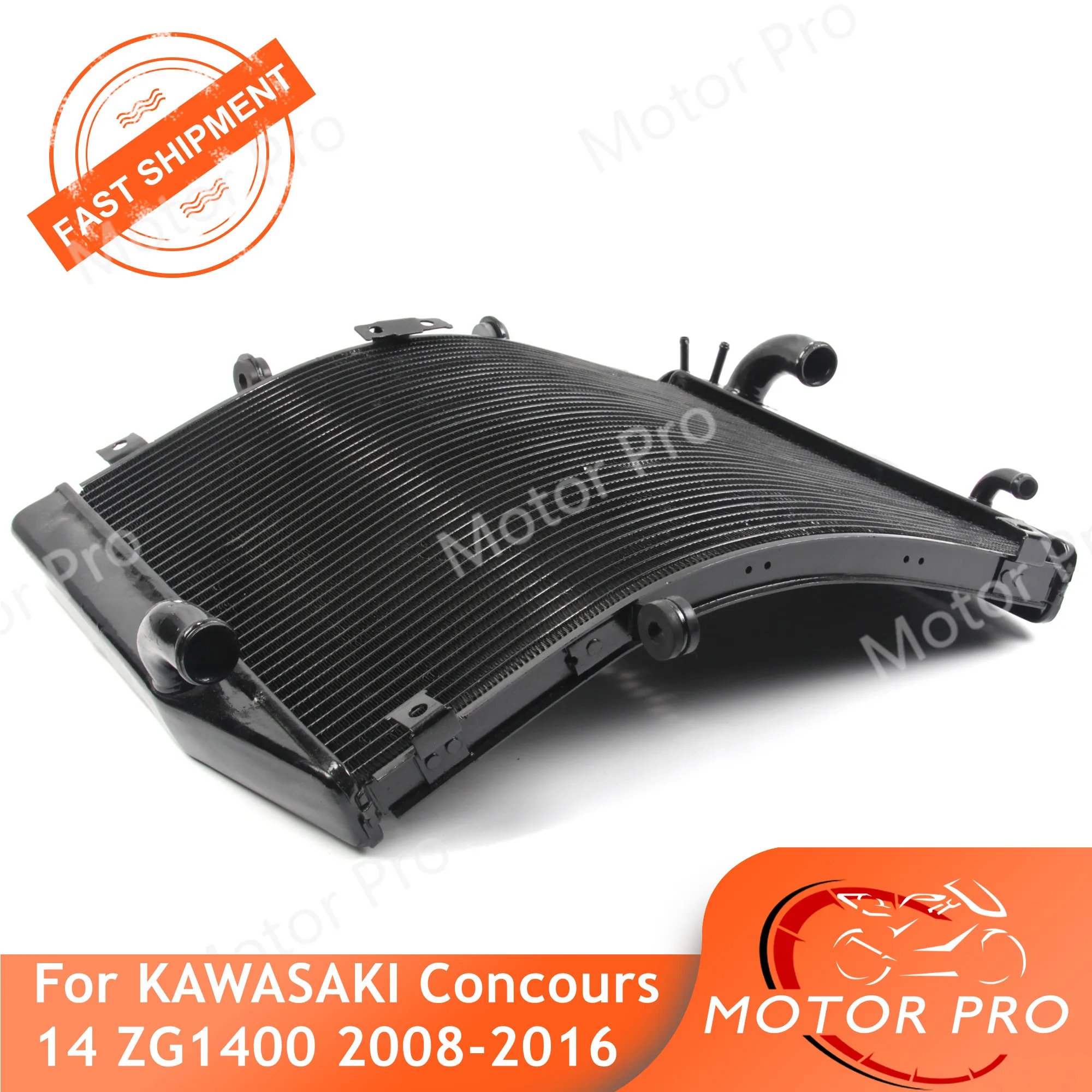 Radiator For Kawasaki ZG1400 2008 - 2016 Cooling Cooler Motorcycle Concours 14  2010 2011 2012 2013 2014 2015 Ninja ZX14R ZX-14R