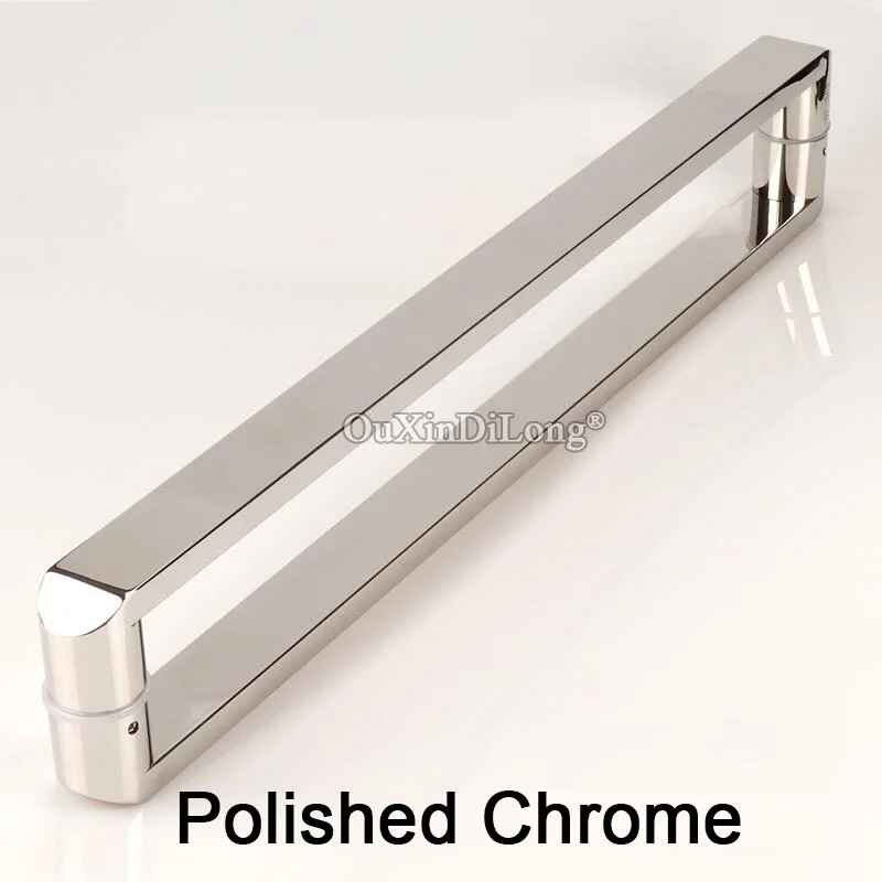 1PCS Polished Chrome/Gold/Brushed Black Super Long Pull 304 Stainless Steel Square Tube Handle Glass Door Handle GF472