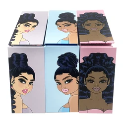 Eyelash Packaging Box Rectangle Box Cartoon Girl With Tray Empty  Lash Boxes Packaging  Lashes Box Case