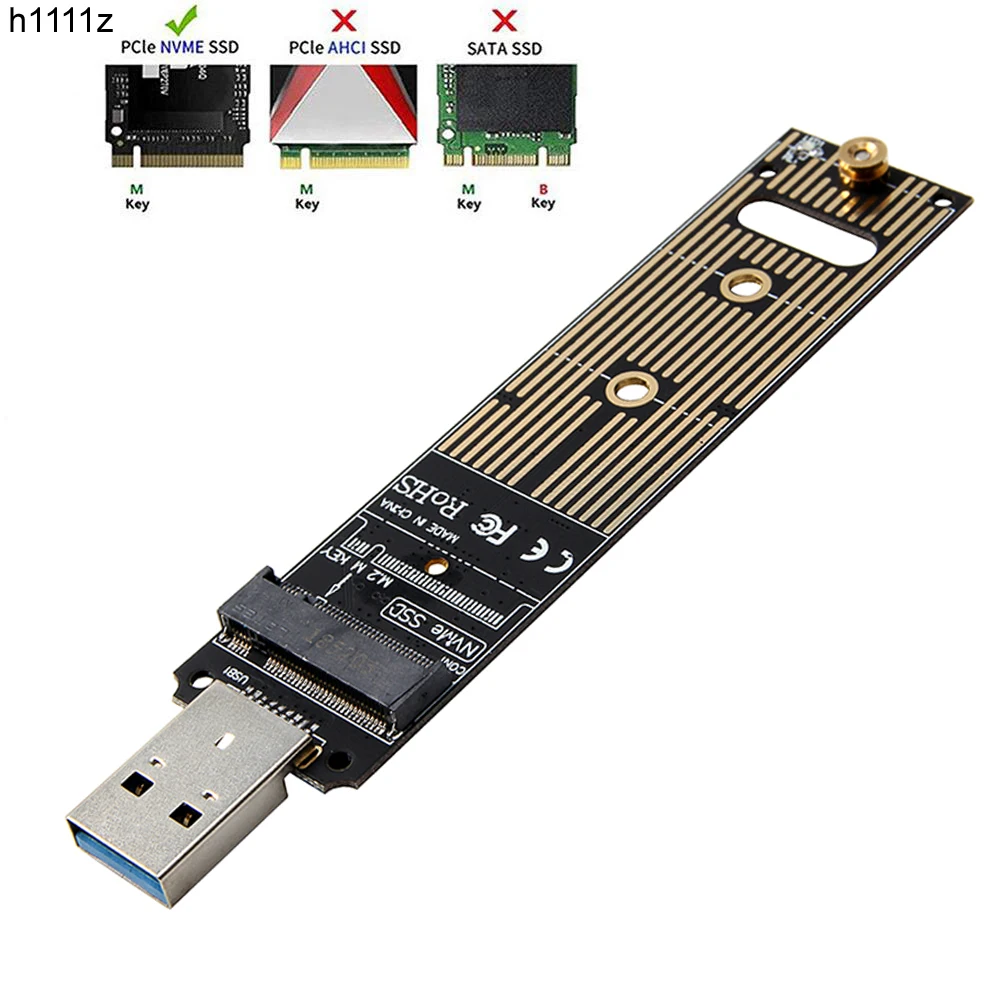 

NVME to USB Adapter M.2 SSD to Type-A Card High Performance 10 Gbps USB 3.1 Gen 2 Bridge Chip Support Windows XP /7/8 /10 MAC OS