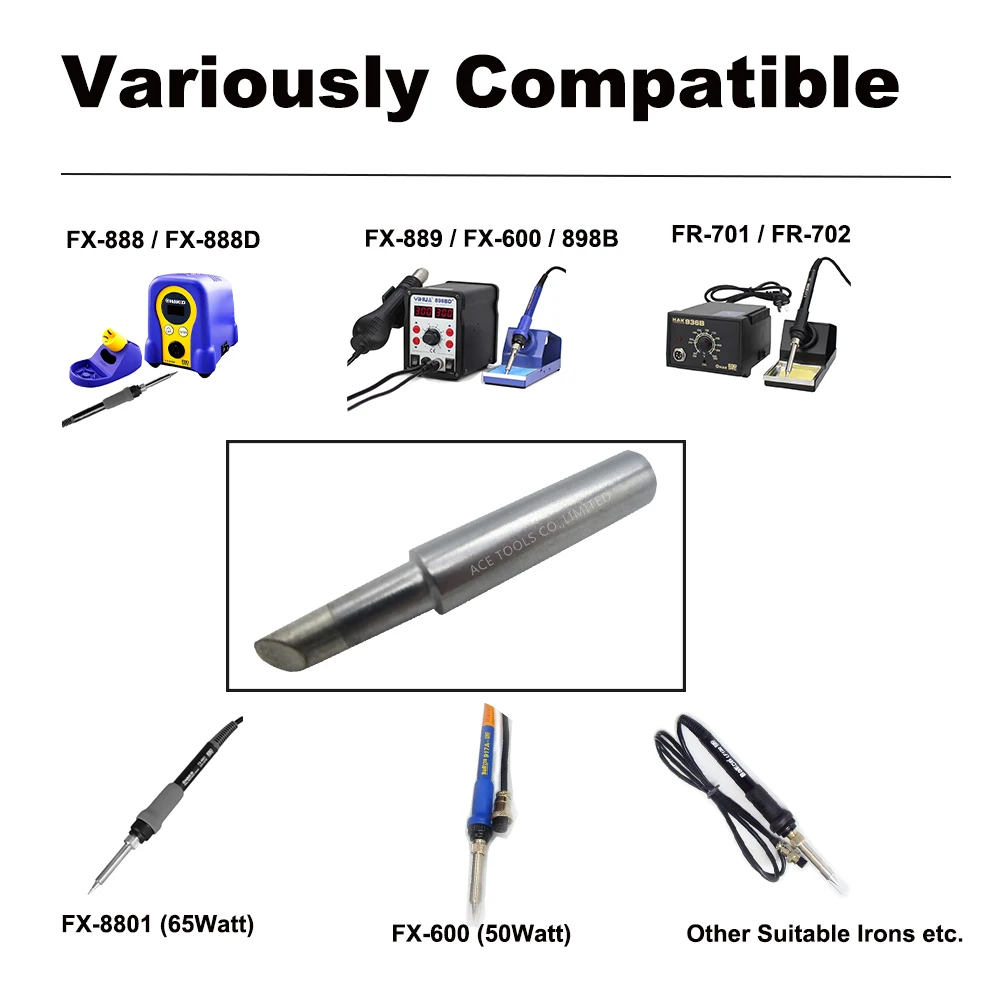 Punta de soldadura T18-C4 cónica, 4mm, ajuste HAKKO FX-888, FX-888D, FX-8801, sin plomo, boquilla de hierro, mango, lápiz