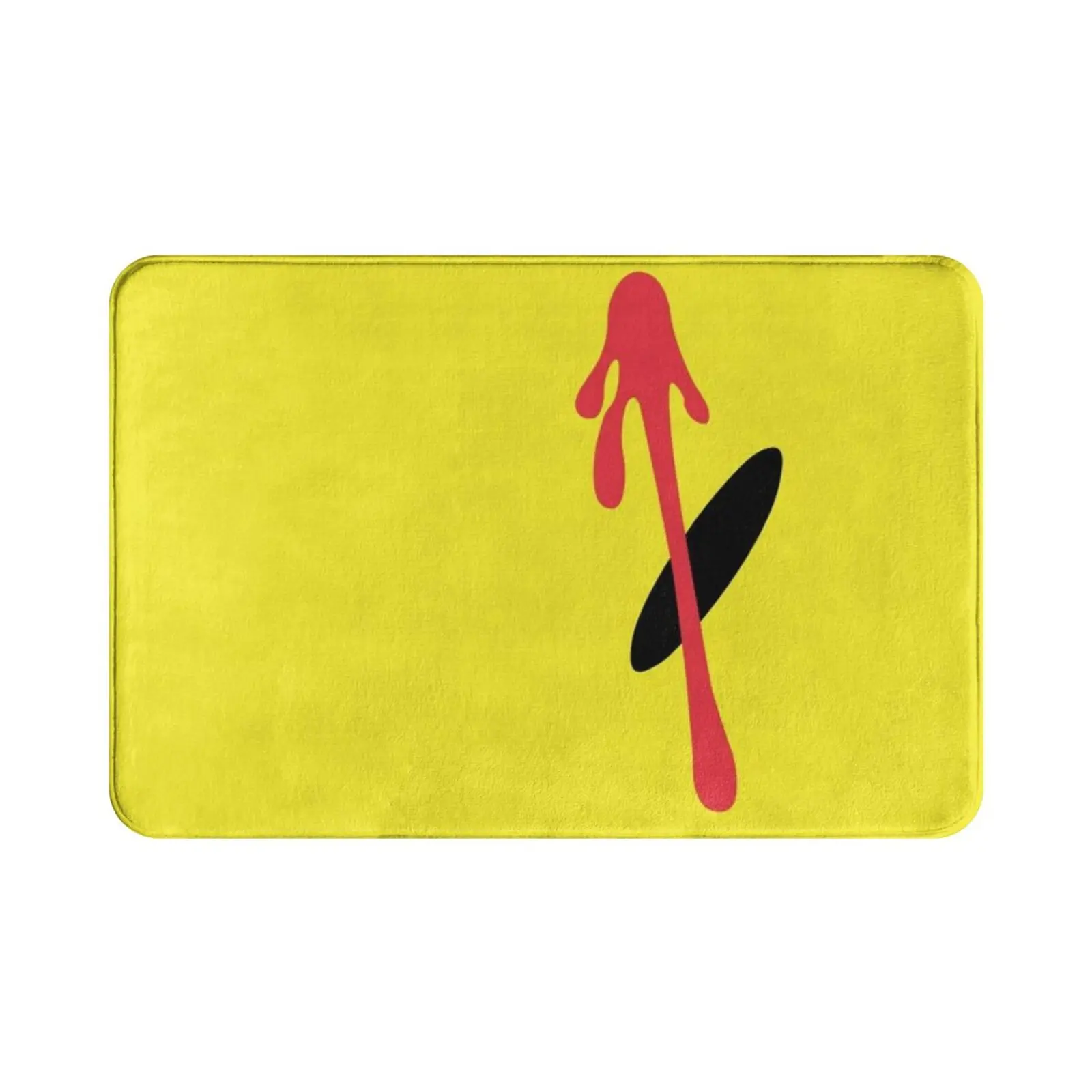 Watchmen Eye Logo Carpet Mat Rug Cushion Soft Non-Slip Watchmen Eye Blood Logo Yellow Comic Graphic Novel Moore Gibbons