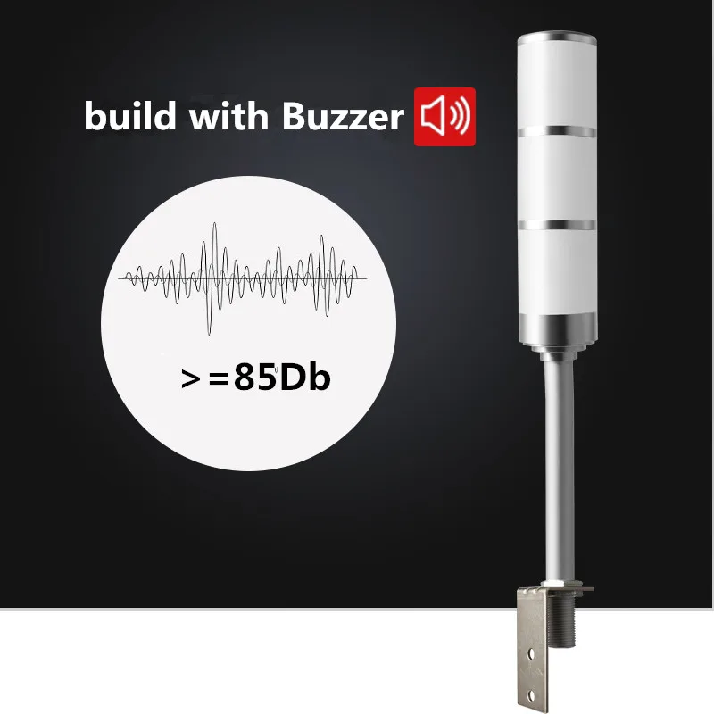 Led 3 Color L rod Indicator Light 24V/220v Warning Light Workshop Machine Signal Buzzer Alarm Safety Caution Sound LED Light