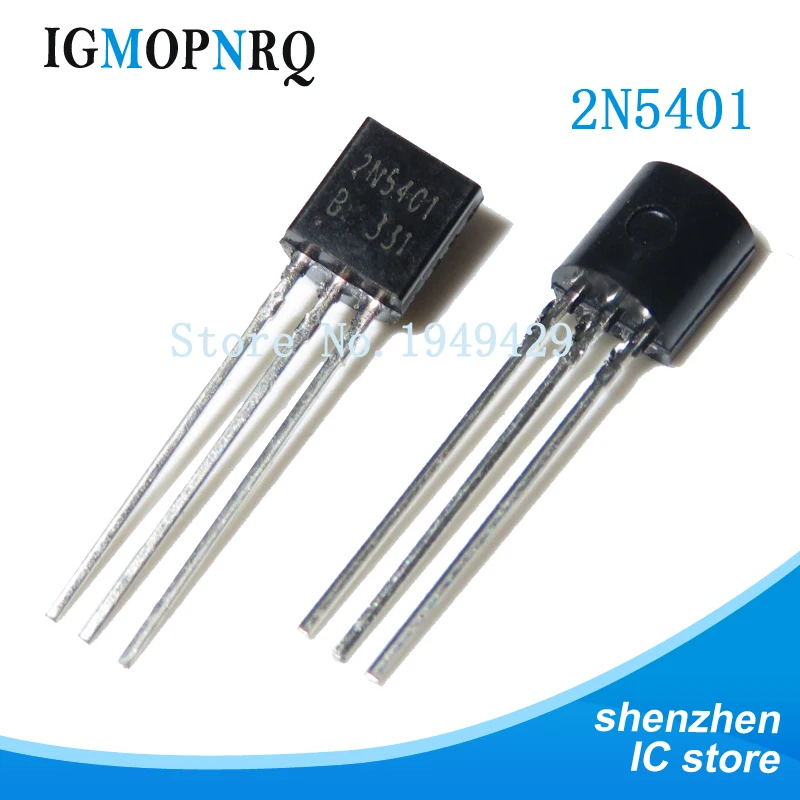 100PCS  2N5401 PNP power transistor 0.3A / 150V plug-in TO-92