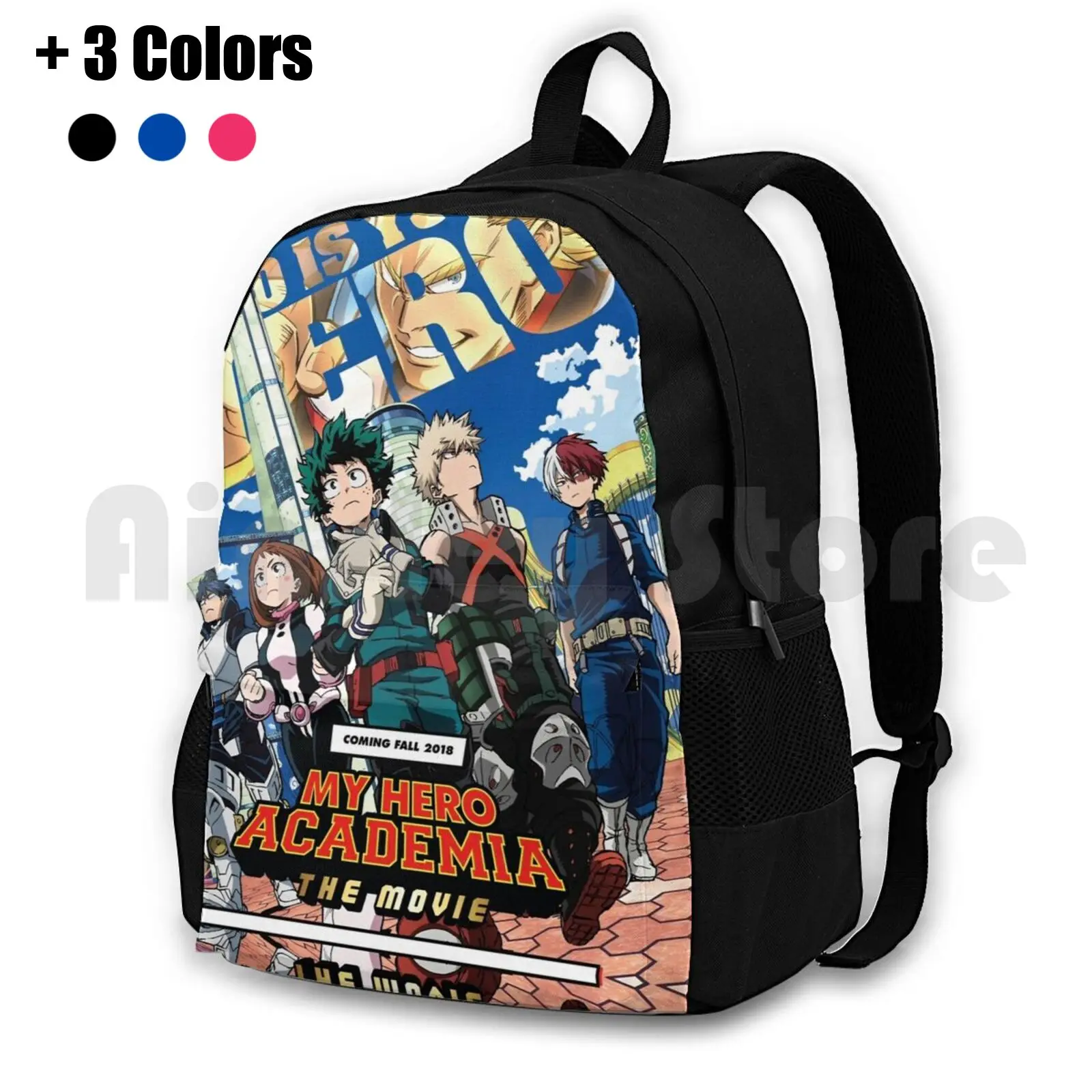 

Outdoor Hiking Backpack Waterproof Camping Travel Boku No Hero Academia Mha Anime All Might Bakugo Deku Midoriya Bakugou