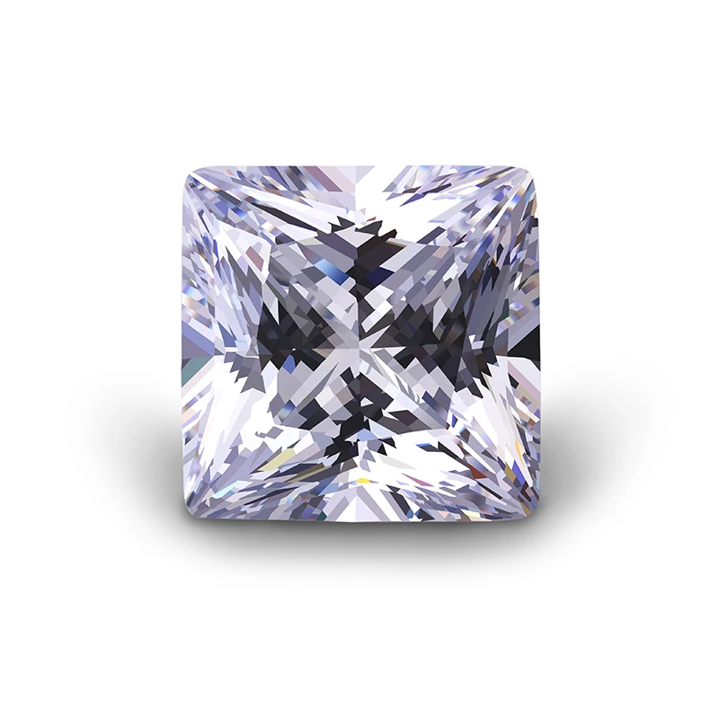 Moissanite  DEF Princess Cut 10X10mm Loose Moissanites