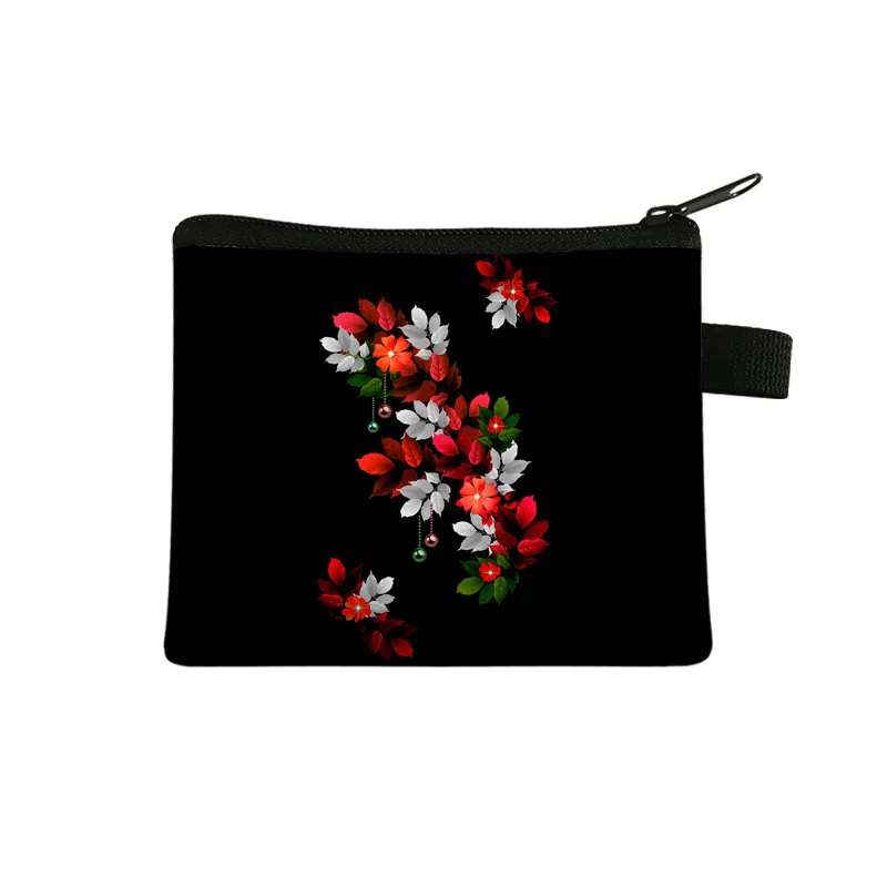 Carteira Portfel Men Wallet Women Cartera Mujer Female Short Cute Flower Zero Wallet Simple Fashion Card Bag Coin Purse Key Case