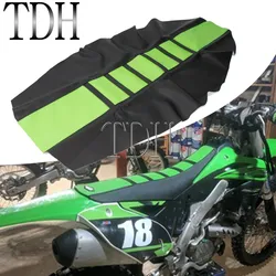 Off Road Dirt Bike Ribbed Gripper Seat Cover For Kawasaki KX250F KX450F KXF KLX 250 450 KX300 KX65 KX125 KLX140 Black Green