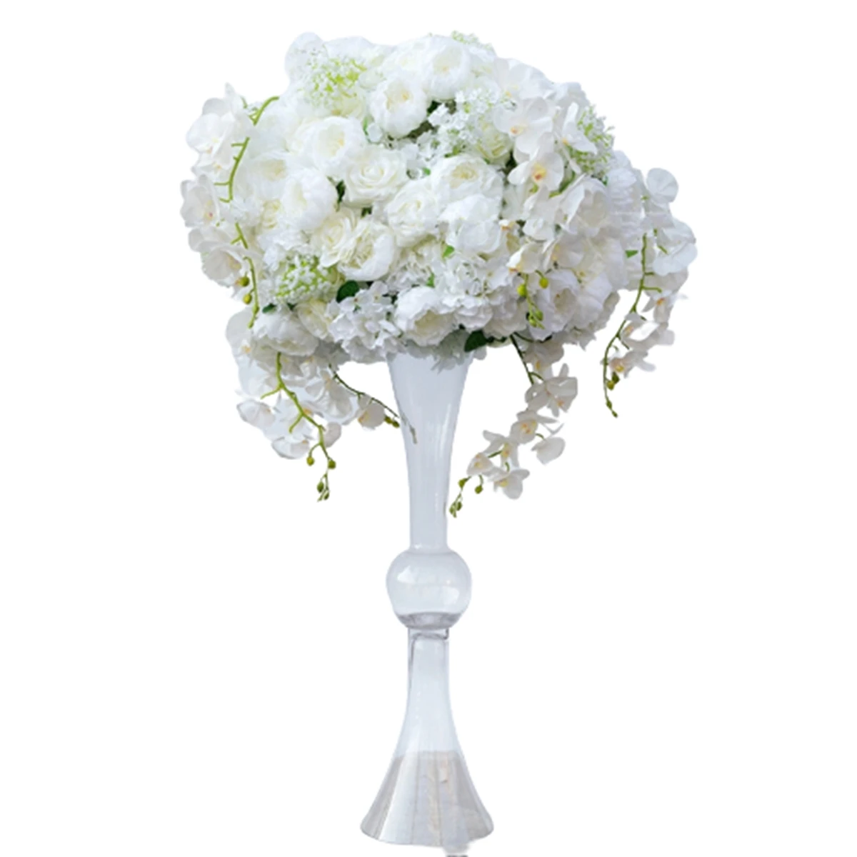 

10pcs)Clear acrylic crystal flower stand trumpet vase centerpieces clear vases centerpiece for wedding table decor AB0846