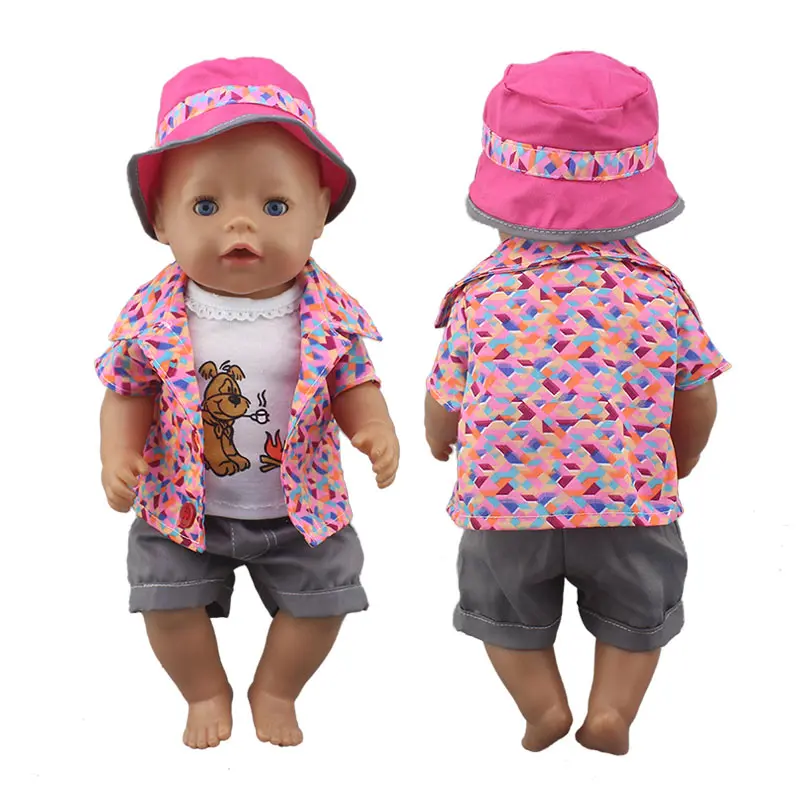 2023 New Fashion Suit Wear For 43cm Born Baby Doll 17 Inch Reborn Babies Dolls Clothes