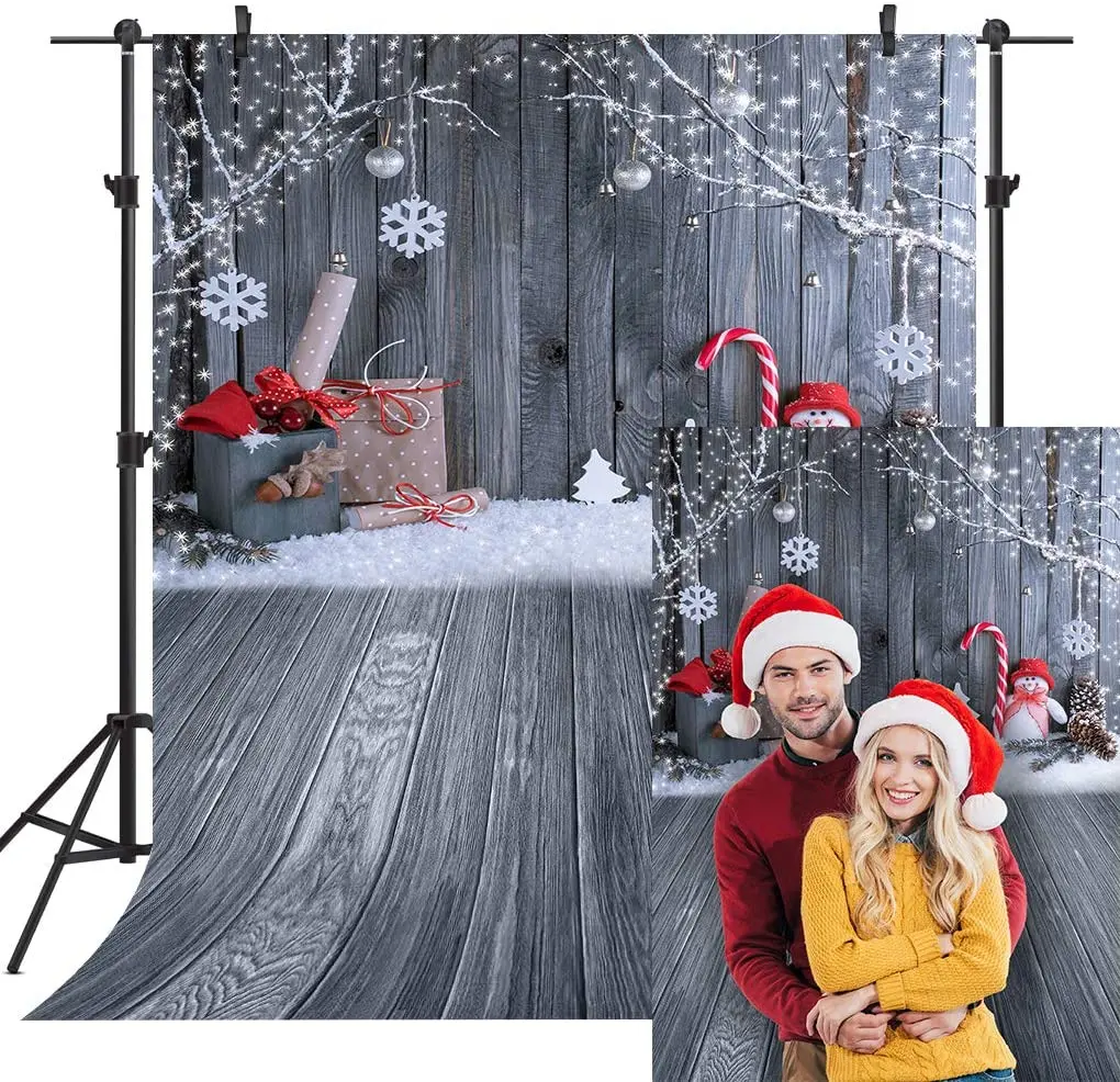 Winter Snow Portrait Christmas Backdrop for Photography Snowflake Background Baby Photo Studio Tree Photocall Photograpic