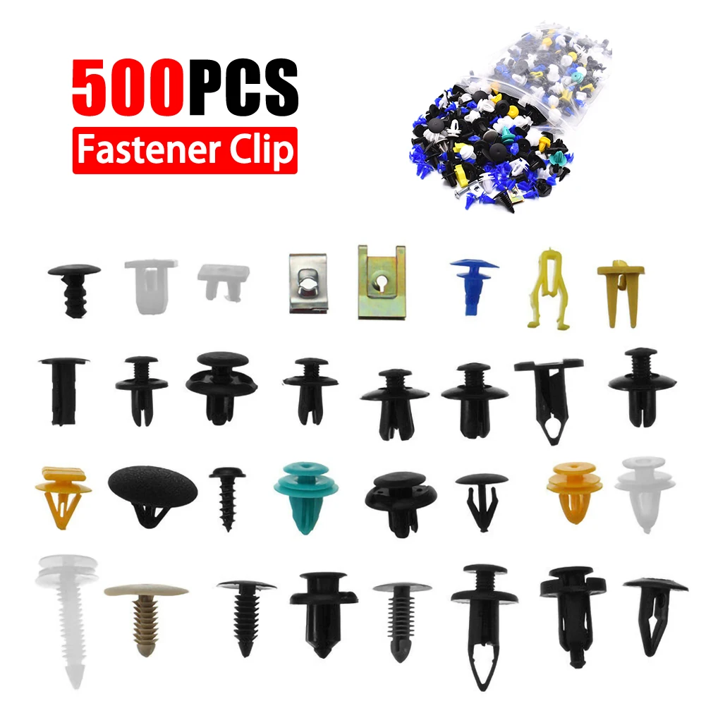 500pcs Car Door Bumper Fixed Clips Door Liner Fixed Clamp Bumper Fender Clips for Toyota Camry Corolla Reiz Car Door Fixed Clips