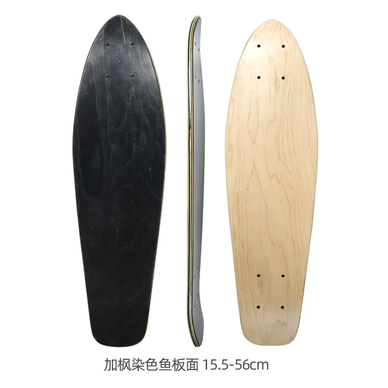 2pcs 22inch fishboard maple deck skateboard dyeing Canadian maple deck