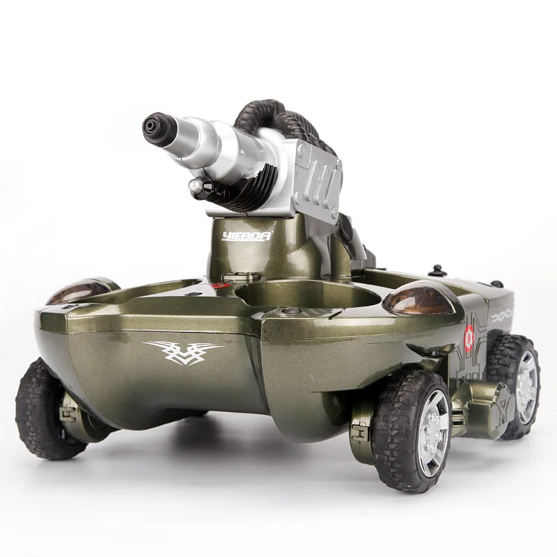 Car Boat Tank 3-In-1 Amphibious RC Battle Tank Dual Mode Switch Shooting Water Integrated Bottom Waterproof Electric Kids RC Toy 5