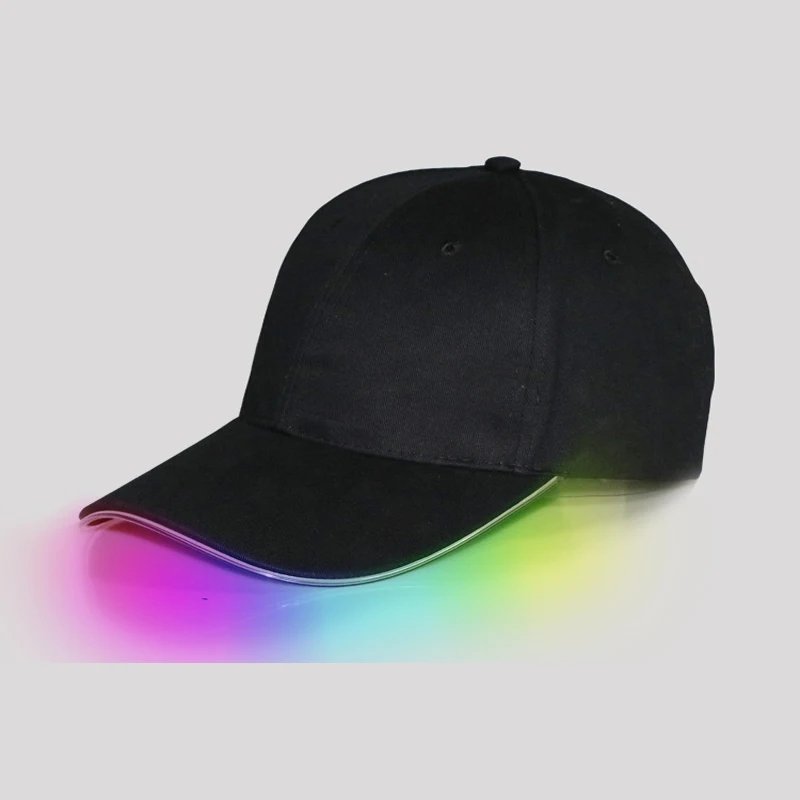 New Design LED Light Up Baseball Capsoptical Fiber Glowing Adjustable Hats Perfect for Party Hip-hop Running and More