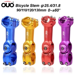 Einstellbare MTB Vorbau 0-60 Grad Einstellen Stem 25.4/31,8mm Fahrrad Lenker Riser 90-130mm bunte Ergeben Fahrrad Stück