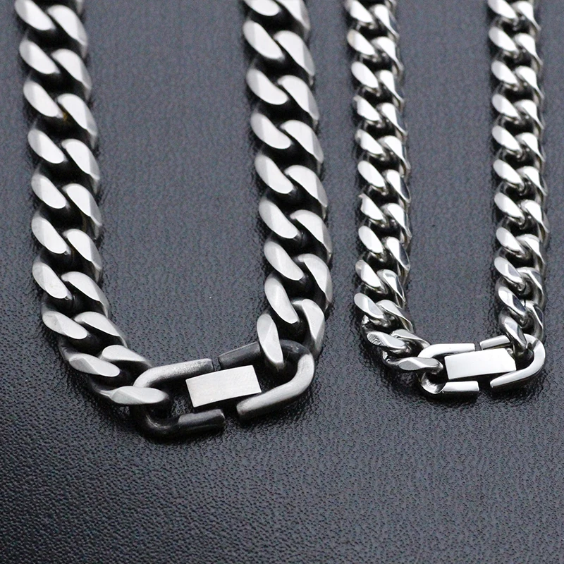 Vintage Chains Necklaces for Mens Stainless Steel Retro Necklace Hip Hop Long Necklace Jewelry for Neck Gifts for Male Wholesale