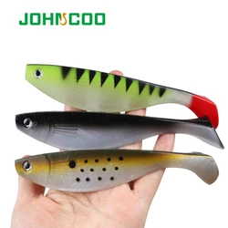 Big T Tail Realistic Plastic Soft Fishing Lure Rubber Fish 2pcs/lot 15cm 26g Pike Bass Trout  Swolfy  Silicone Bait for Sea Bass