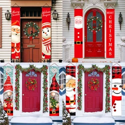 Merry Christmas Porch Sign Decorative Door Banner Outdoor Christmas Decorations for Home Ornaments Xmas Navidad 2025 New Year