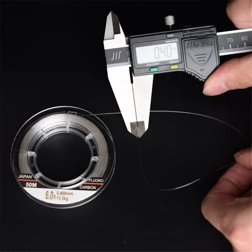 Imagen 2 del producto Mavllos-sedal de pesca de fluorocarbono de fregadero completo, 50m, 100m, 100% monofilamento, líneas de pesca de carpa, líder, línea de fibra de carbono japonesa