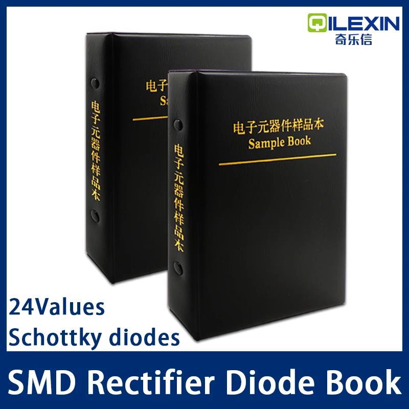 Rectifier Diode Sample Book SMD SMA Assortment Kit 24 Values Schottky diodes M1 M4 M7 SS12 SS14 SS16 SS24 SS34 SS36 SS110 SS210