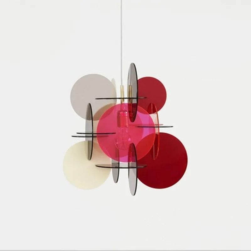 

modern LED living room pendant lights Nordic Creative DIY splice Acrylic colorful room hanging lamp lighting fixtures WJ1010