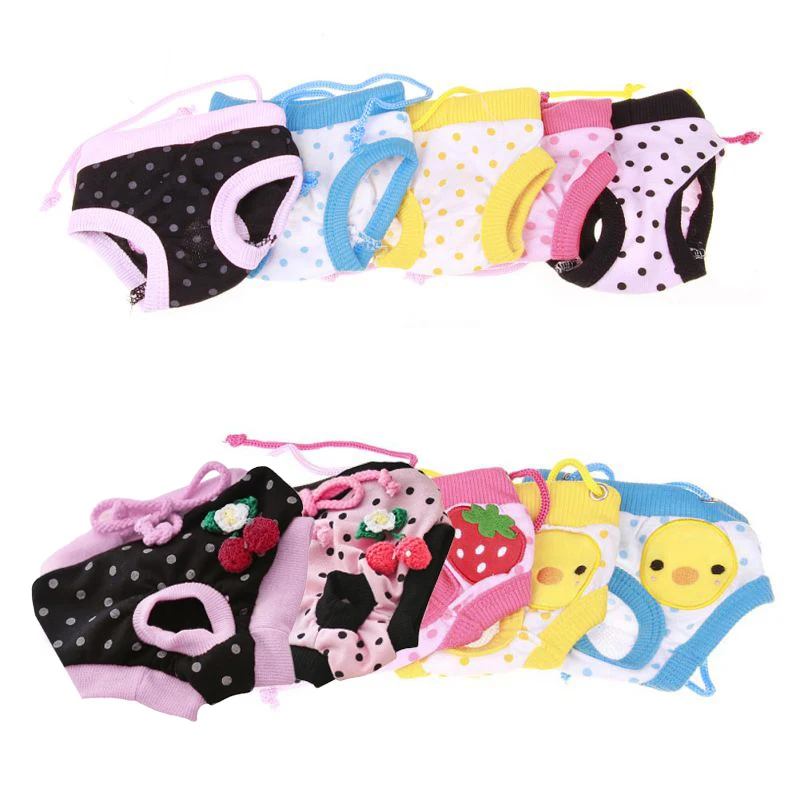 Dog Physiological Pants Pet Underwear Reusable Diaper Sanitary Female Small Dogs Shorts Panties Menstruation Underwear Brief