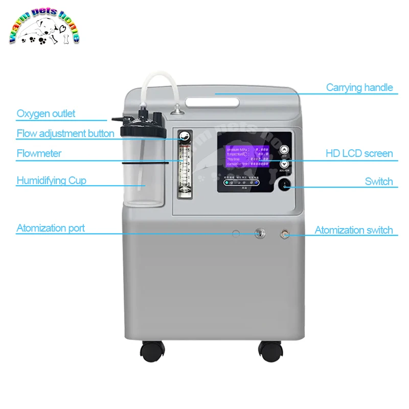 Oxygen Concentrator for Human Animals 3L 5L Medical Oxygen Machine Veterinary Equipment