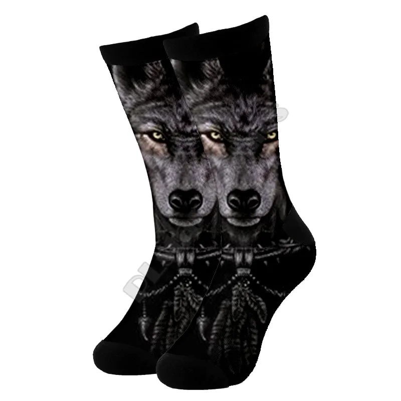 Wolf High Socks 3d Printed Men For Women Funny socks fashion long Socks 01