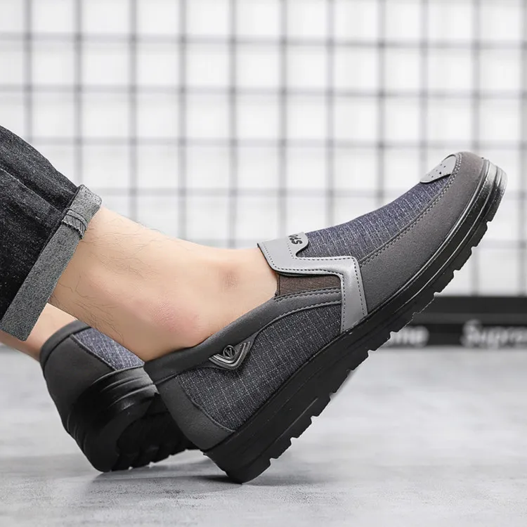 Canvas Loafers Shoes Slip on Men Casual Shoes Summer Breathable Fashion Soft Flat Driving Shoes698