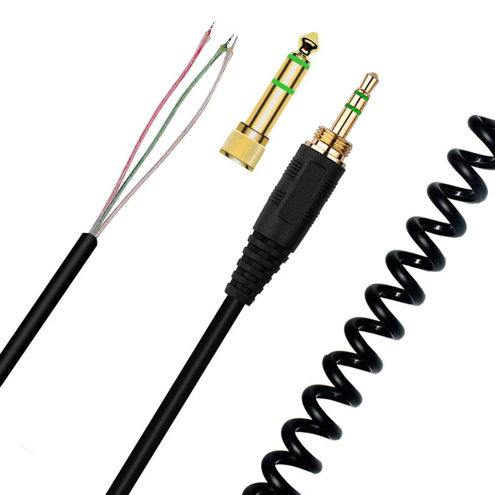 

Replacement Cable Extension Spring Coiled Cord for Audio-Technica ATH-AD500X ATH-AD700X ATH-AD900X ATH-A550Z ATH-A900Z Headphone