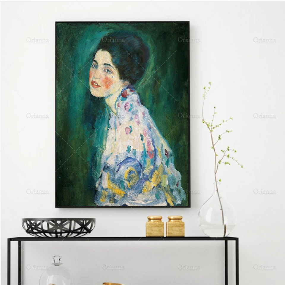 

Portrait of a Lady by Gustav Klimt, Klimt Art Print ,Vintage Art, Modern Art, Vintage Print Gift Idea Wall Art Poster Print -