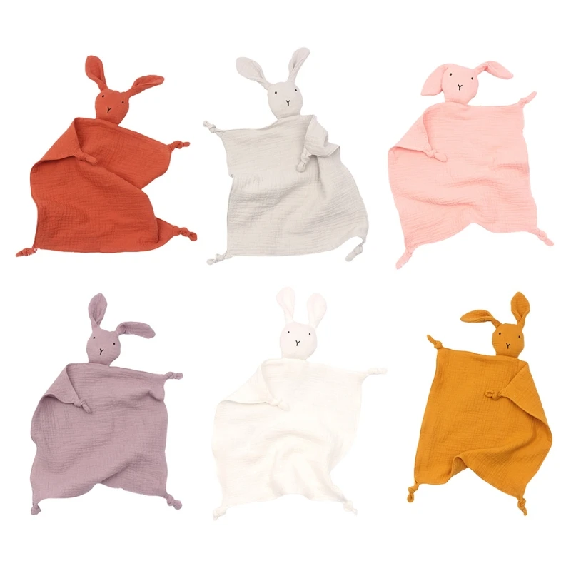 Baby Soother Appease Towel Bib Soft Animal Rabbit Doll Teether Infants Comfort Sleeping Nursing Cuddling Blanket Toys