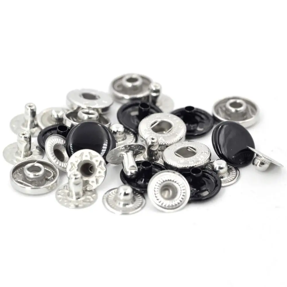 Kalaso #655 #633 #831 50sets 10mm 12.5mm 15mm Metal Press Studs Sewing Snap Button Fasteners Leather Craft Diy Supplies