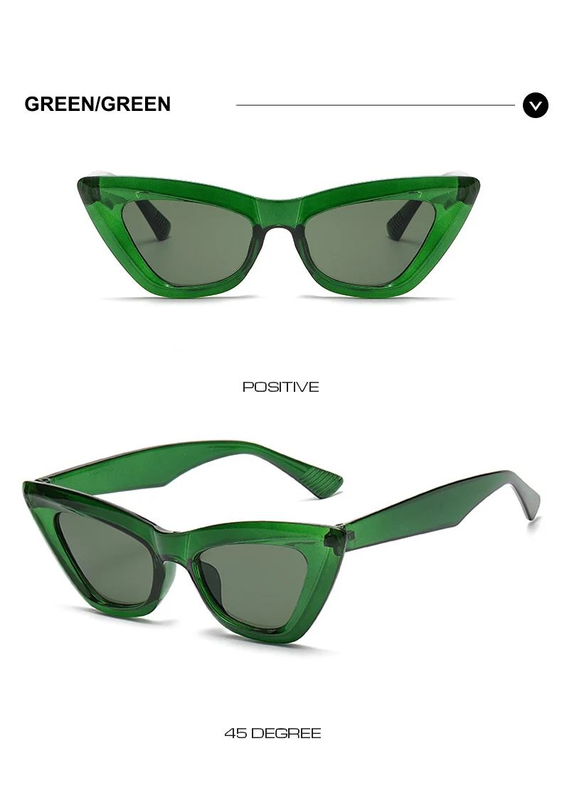 OEC CPO Retro Cat-Eye-Sonnenbrille für Damen, modisch, bunt, grün, Sonnenbrille, Vintage-Sonnenbrille, Brillen, Oculos Lunette De Soleil – Detail 9