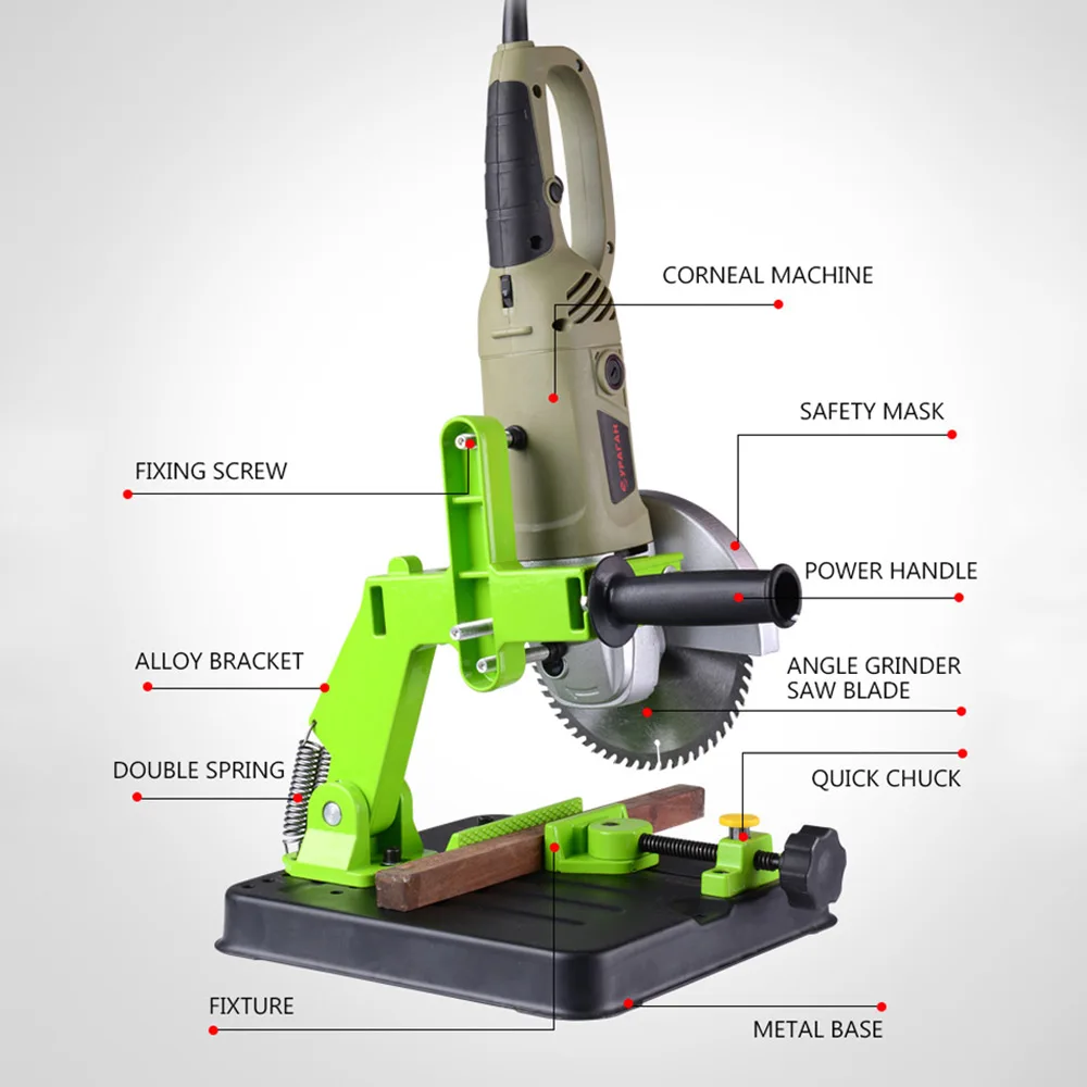 Amoladora angular, herramienta de conversión de máquina de corte variable, soporte de amoladora angular, soporte universal