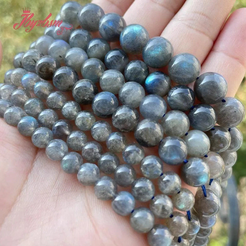 High AAA Grade Natural Round Labradorite Loose Spacer Stone Beads for DIY Accessories Necklace Bracelet Earring Jewelry Making