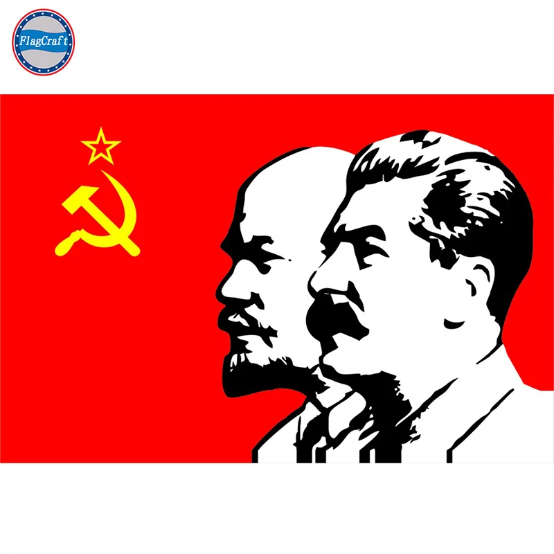 

Communism Flags for Lenin Stalin CCCP, Russian Flag of Soviet Union, 90x150cm, Custom Flag Printing from Both Sides Back to Back