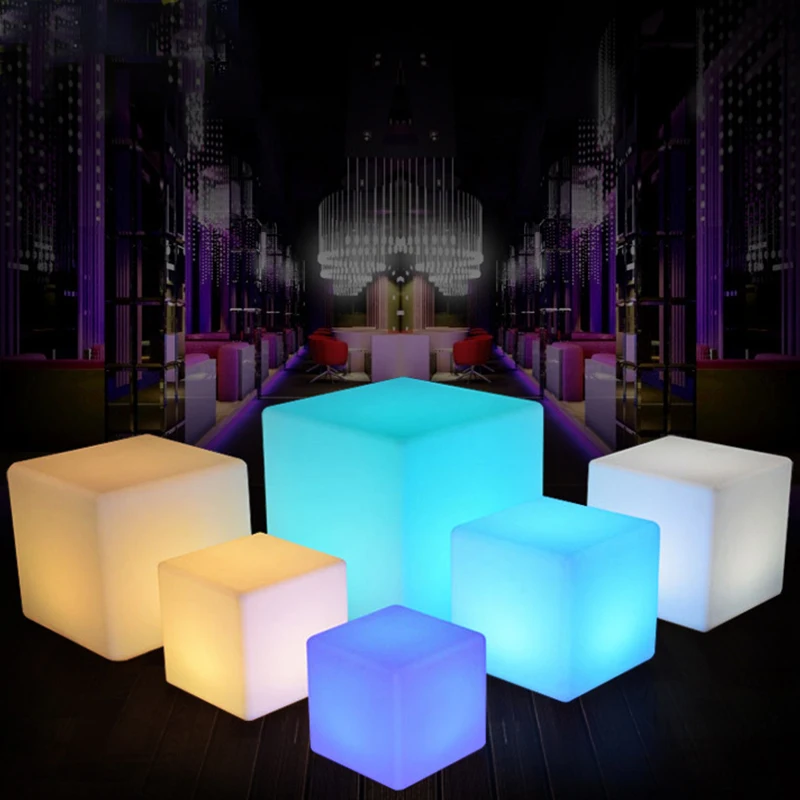 

Creative Square LED Night Light Remote LED Colorful Changing Mood Cubes Night Lamp Rechargeable Glow Light Home Decor Lights #