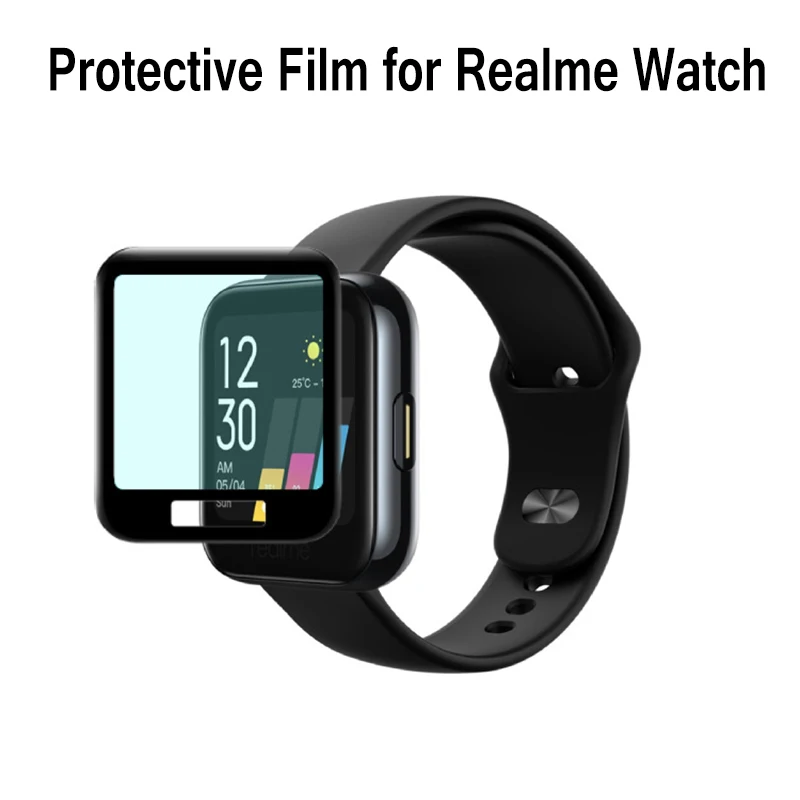 3D Curved Super Clear Full Coverage Screen Protector Film for Realme Watch Scratch Proof Smart Protective Film for Realme Watch