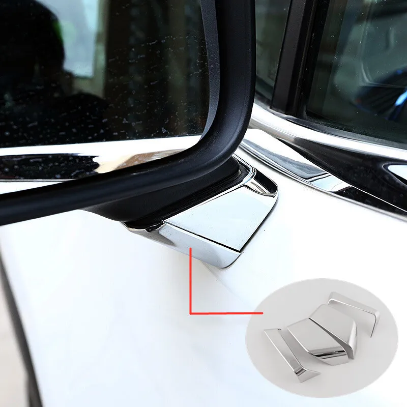 For Jeep Renegade 2015 2016 2017 2018 2019 ABS Chrome Car Rearview mirror column frame Cover Trim Car Styling Accessories 4pcs