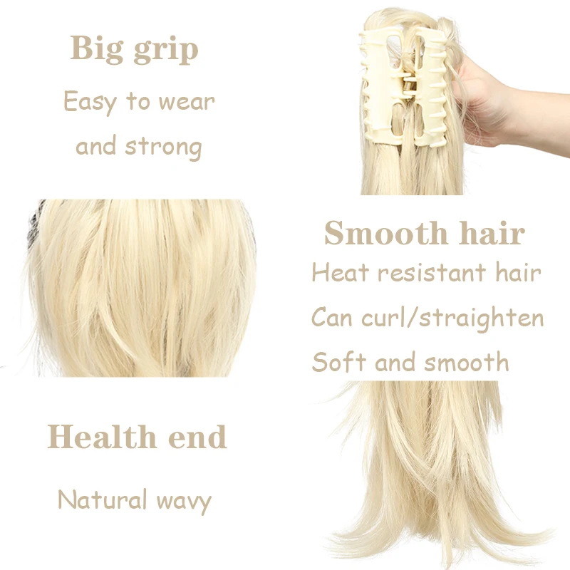 BENEHAIR, moño de pelo sintético, pinza para cola de caballo, extensiones de cabello, postizo de pelo falso para mujeres, pelo de cola de caballo