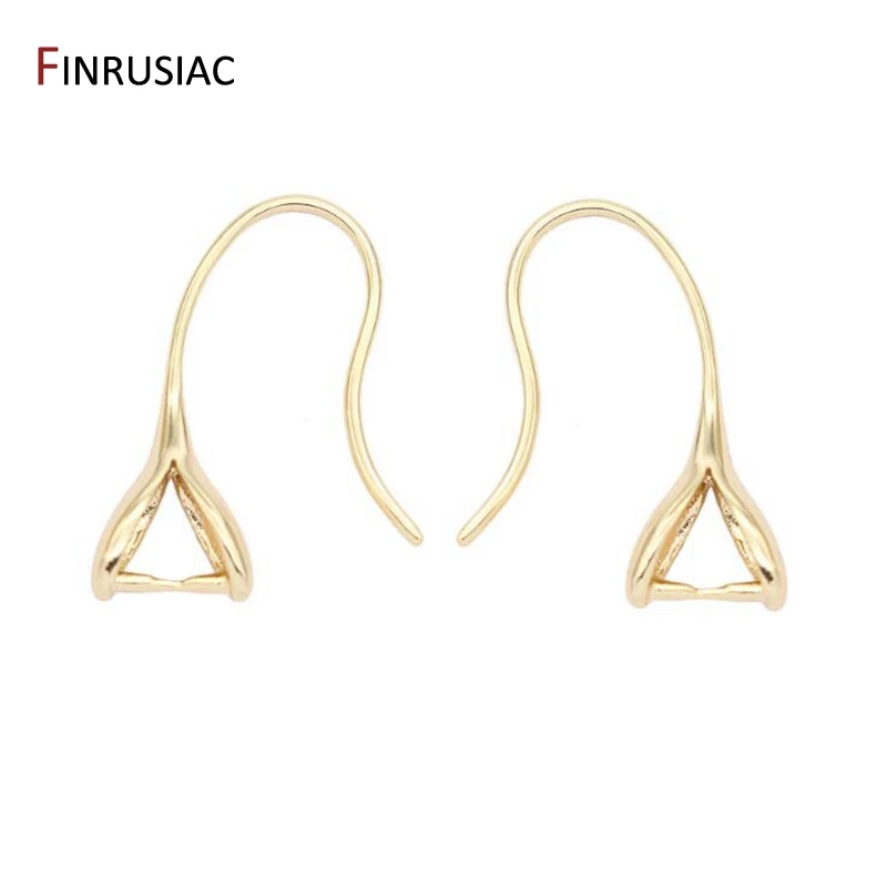 Supplies For Jewelry 14k Gold Plated Pinch Bail Earring Hooks For Handmade DIY Crystal Earrings Making Accessories